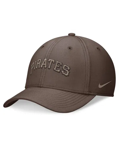 Nike Men's Brown Pittsburgh Pirates Statement Ironstone Performance Swooshflex Hat