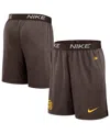 Nike Men's Brown San Diego Padres Authentic Collection Practice Performance Shorts In Dkcnd,dkcn