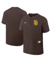 Nike Men's Brown San Diego Padres Authentic Collection Raglan Short Sleeve Windshirt In Brown
