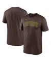 Nike Brown San Diego Padres Team Wordmark T-shirt In Brown