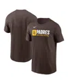 Nike Men's Brown San Diego Padres Team Block T-shirt In Gold
