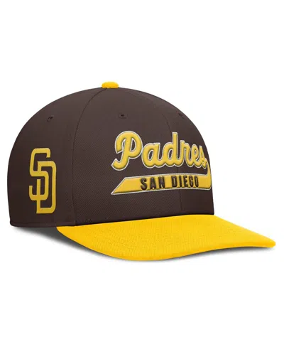 Nike Men's Brown/gold San Diego Padres Pro Performance Snapback Hat In Brown,gold