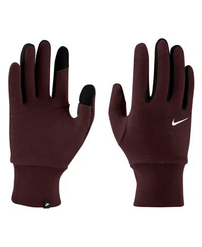 Nike Men's Brushed Phoenix Fleece Gloves In Black,black,white