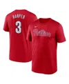 Nike Red Philadelphia Phillies Fuse Wordmark T-shirt In Red