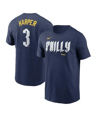 Nike Men's Bryce Harper Royal Philadelphia Phillies 2024 City Connect Fuse Name Number T-shirt