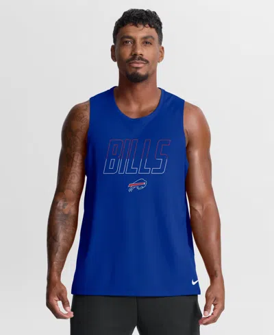 Nike Men's Buffalo Bills Kickoff Miler Crewneck Tank Top In Blue