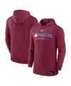 Nike Philadelphia Phillies Authentic Collection  Men's Dri-fit Mlb Pullover Hoodie In Red