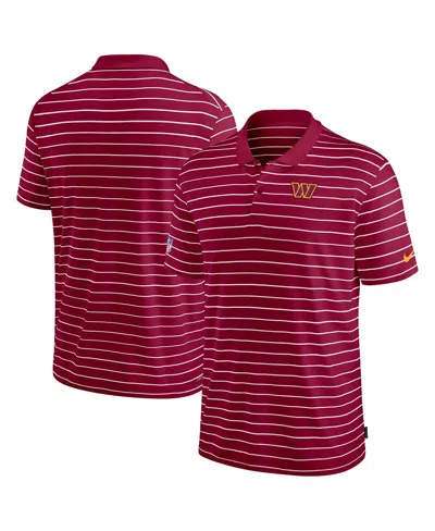 Nike Men's Burgundy Washington Commanders 2022 Sideline Lock Up Victory Performance Polo In Burgundy,white