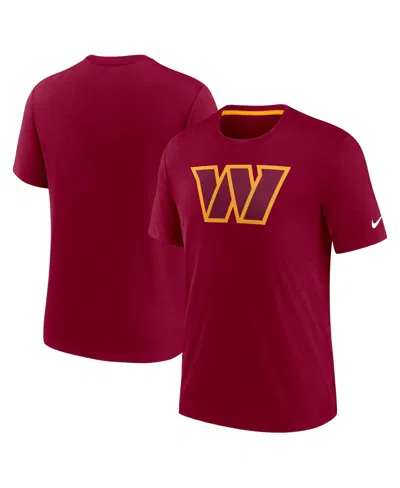 NIKE MEN'S BURGUNDY WASHINGTON COMMANDERS PLAYBACK LOGO TRI-BLEND T-SHIRT