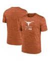 Nike Men's Burnt Orange Campus Center Block Velocity Performance T-shirt In Burnt Orange