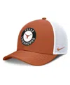 Nike Men's Burnt Orange/white Texas Longhorns Rise Primetime Performance Trucker Adjustable Hat In Brown