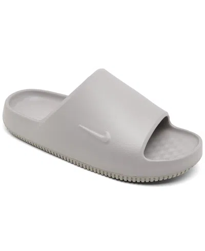 Nike Men's Calm 2.0 Foam Slide Sandals From Finish Line In Gray