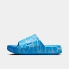 Nike Calm Printed Sport Slide In Coast/signal Blue/antarctica/coast