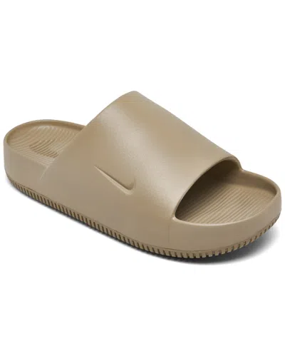 Nike Men's Calm Slide Sandals From Finish Line In Brown