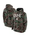 Nike Camo Duke Blue Devils 2024 Military Appreciation Club Fleece Pullover Hoodie In Camo