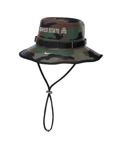 Nike Men's Camo Ohio State Buckeyes 2024 Military Appreciation Apex Bucket Hat