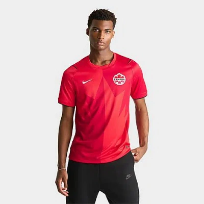 Nike Men's Canada 2026 Stadium Home Dri-fit Replica Soccer Jersey In Red