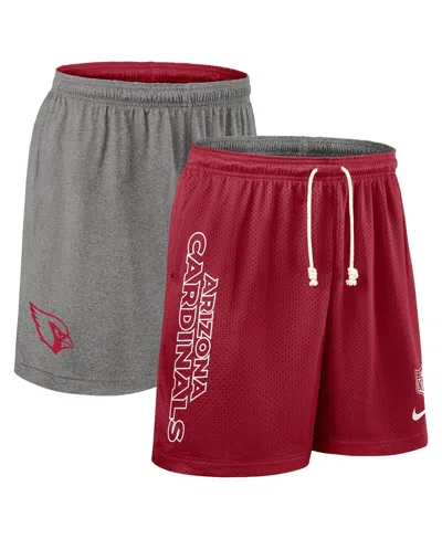 Nike Men's Cardinal Arizona Cardinals Sideline Reversible Performance Shorts In Red