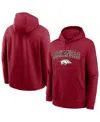 Nike Men's Cardinal Arkansas Razorbacks Club Pullover Hoodie In Red