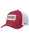 Nike Men's Cardinal Iowa State Cyclones 2025 On-field Rise Trucker Adjustable Hat In Red