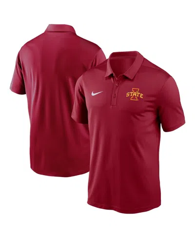 Nike Men's Cardinal Iowa State Cyclones Victory Solid Performance Polo Shirt In Red