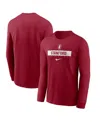 Nike Men's Cardinal Stanford Cardinal 2024 Sideline Legend Performance Long Sleeve T-shirt In Cardinal