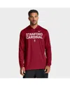 Nike Stanford Sideline  Men's Dri-fit College Long-sleeve Hooded Top In Burgundy