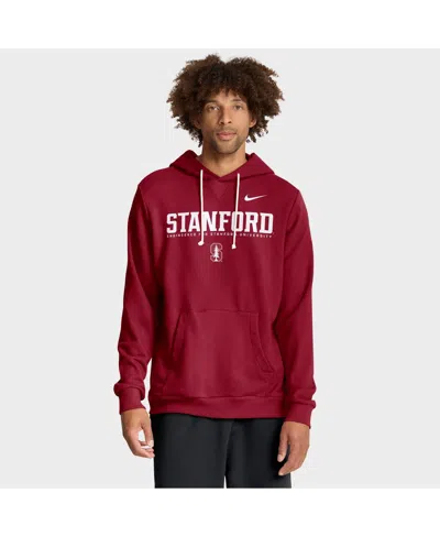 NIKE MEN'S CARDINAL STANFORD CARDINAL 2025 SIDELINE STANDARD ISSUE DRI-FIT HOODIE