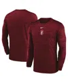 Nike Cardinal Stanford Cardinal 2025 Sideline Velocity Performance Long Sleeve T-shirt In Burgundy