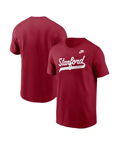 Nike Men's Cardinal Stanford Cardinal Baseball Script Vintage T-shirt In Red
