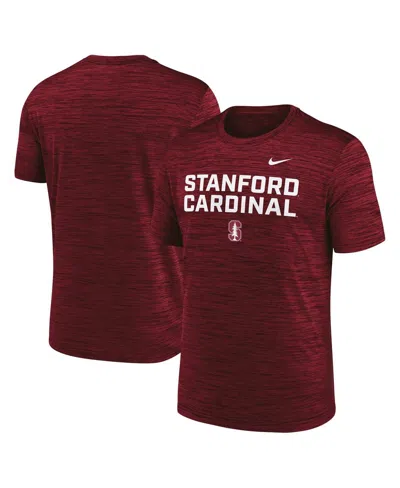 Nike Men's Cardinal Stanford Cardinal Campus Center Stack Velocity Dri-fit T-shirt In Red