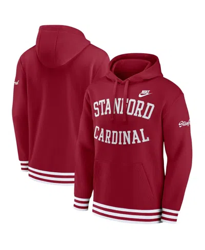 NIKE MEN'S CARDINAL STANFORD CARDINAL LEGACY RETRO PULLOVER HOODIE