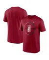 Nike Men's Cardinal Stanford Cardinal Legend Basketball Icon Performance T-shirt In Brown