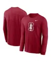 Nike Men's Cardinal Stanford Cardinal Primetime Evergreen Fleece Pullover Sweatshirt In Cardinal