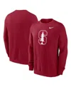 Nike Men's Cardinal Stanford Cardinal Primetime Evergreen Fleece Pullover Sweatshirt In Cardinal