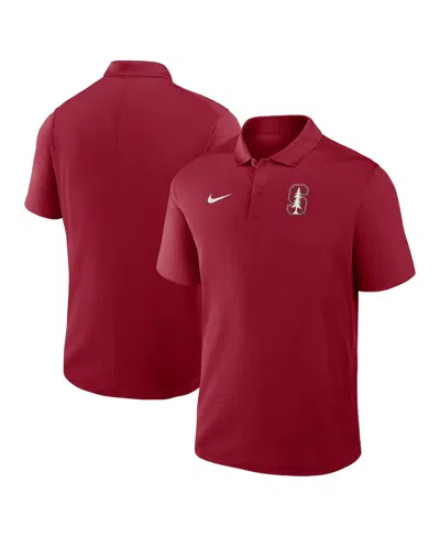 NIKE MEN'S CARDINAL STANFORD CARDINAL PRIMETIME VICTORY PRIMARY LOGO PERFORMANCE POLO SHIRT
