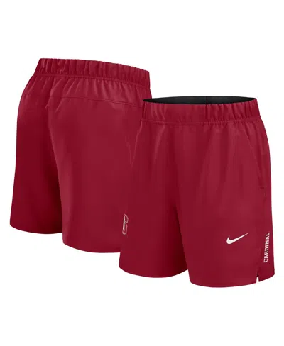 Nike Men's Cardinal Stanford Cardinal Primetime Woven Victory Performance Shorts In Burgundy