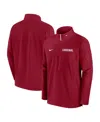 Nike Stanford Cardinal Sideline Coach  Men's College 1/2-zip Hooded Jacket In Crimson,white