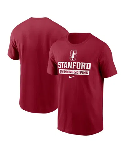 NIKE MEN'S CARDINAL STANFORD CARDINAL SWIMMING DIVING T-SHIRT