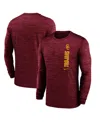 Nike Men's Cardinal Usc Trojans 2024 Sideline Velocity Performance Long Sleeve T-shirt In Cardinal