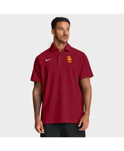 NIKE MEN'S CARDINAL USC TROJANS 2025 COACHES SIDELINE POLO SHIRT