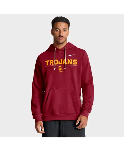 NIKE MEN'S CARDINAL USC TROJANS 2025 SIDELINE PERFORMANCE PULLOVER HOODIE