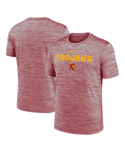 Nike Men's Cardinal Usc Trojans 2025 Sideline Velocity Performance T-shirt In Pink