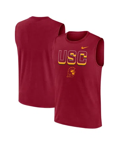 Nike Men's Cardinal Usc Trojans Primetime Tricode Legend Performance Tank Top In Red