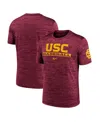 Nike Cardinal Usc Trojans Velocity Baseball Wordmark Stack Performance T-shirt In Brown