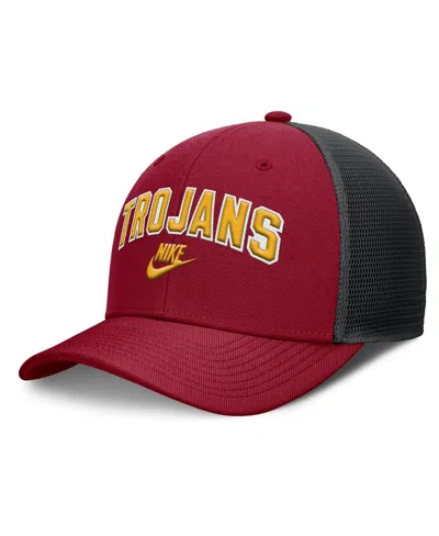 Nike Men's Cardinal/black Usc Trojans Legacy Arch Rise Performance Trucker Adjustable Hat