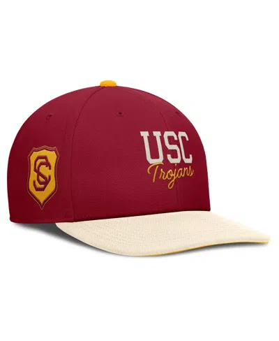 Nike Men's Cardinal/cream Usc Trojans Pro Legacy Script Snapback Hat
