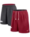 Nike Men's Cardinal/gray Arkansas Razorbacks 2025 Sideline Reversible Performance Shorts In Multi