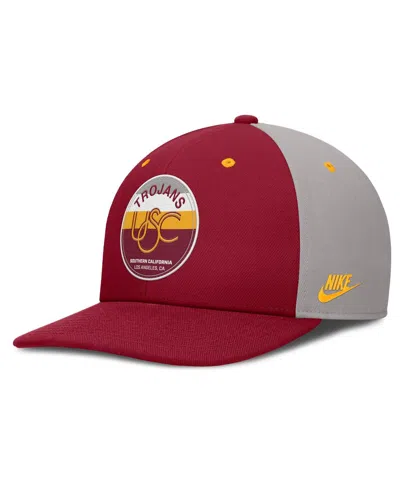 Nike Men's Cardinal/gray Usc Trojans Prep Pro Performance Snapback Hat In Multi