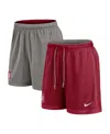 Nike Men's Cardinal/heather Gray Stanford Cardinal Player Reversible Shorts In Gray